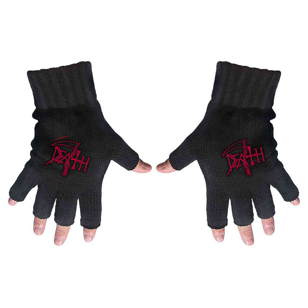 Death - Logo Fingerless gloves - Black